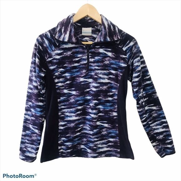 Columbia Purple 3/4 Zipper Fleece-XS - Picture 1 of 11